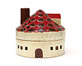 陶器蚊遣り　赤い屋根の家
