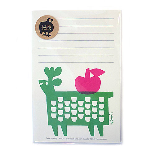 Atelier FORK YUYA LETTER PAPER 一筆箋 鹿のタペストリー